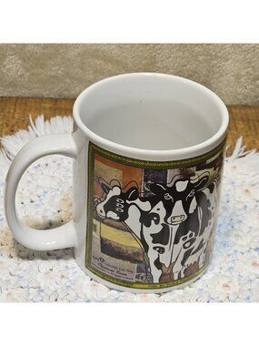 2002 Sherwood Brands Classical Cows Coffee Mug Artists Picasso/Van Gogh 10 Oz.